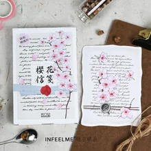 30 шт./компл. открытка с надписью «вишневый цвет»/поздравительная открытка/открытка для сообщений/подарок на день рождения