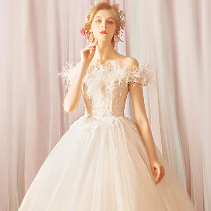 100 Real Swan Princess Fairy Cosplay Feather Ball Gown Medieval