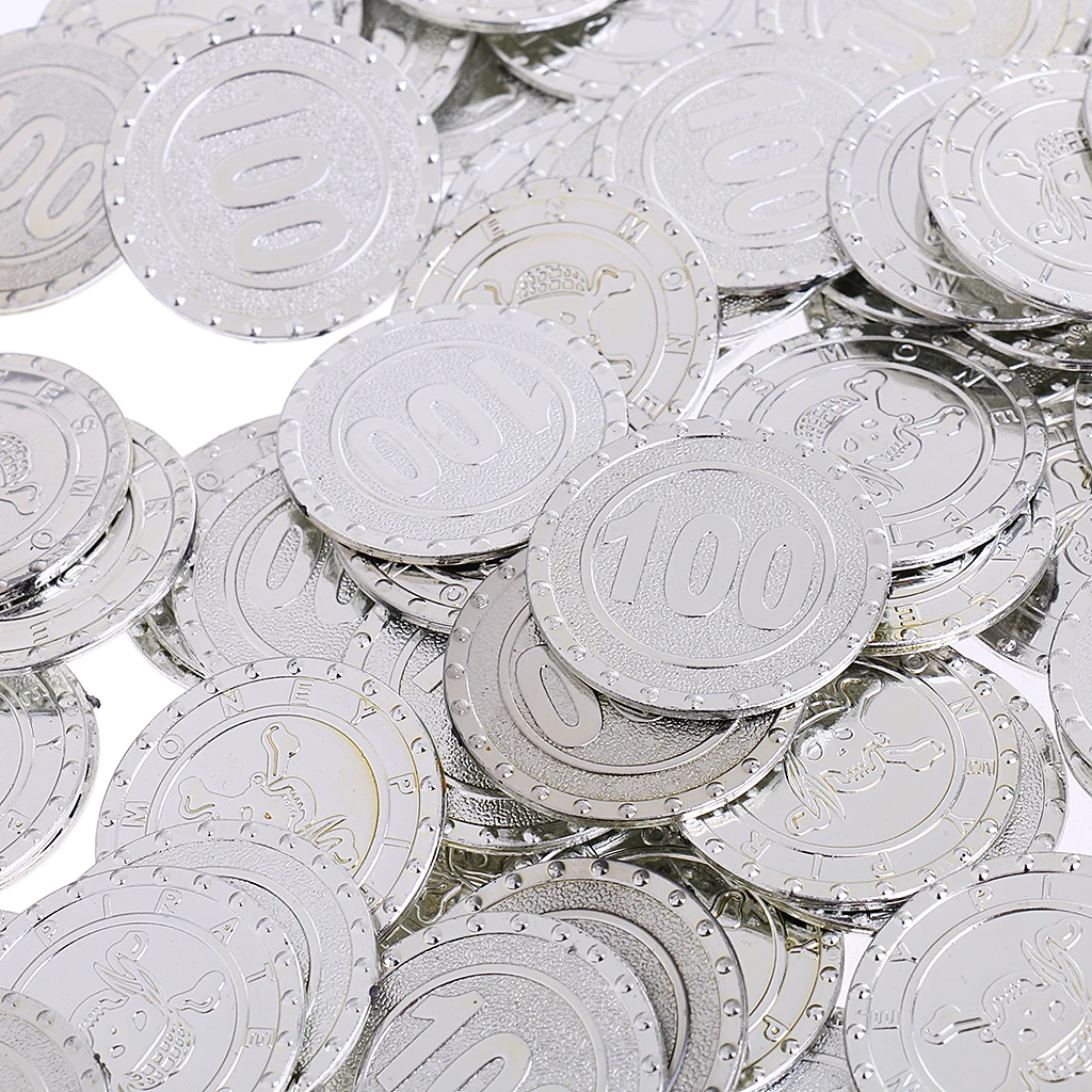 Пластиковые сокровища пиратов монетки нагрудные пината Play Money монета для