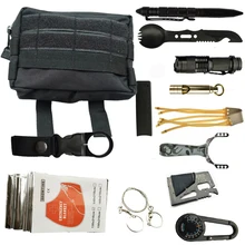 11 в 1 кемпинг Глянцевая белая виниловая Set Travel Многофункциональный первой помощи SOS Набор предметов на случай чрезвычайной ситуации поставляет тактические для дикой инструмент