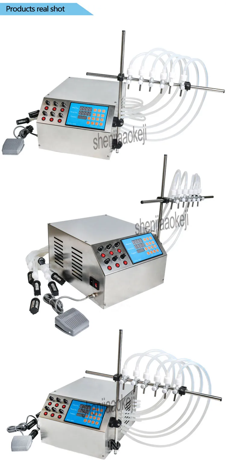 4л/мин 6 головок разливочная машина Электрический цифровой насос управления разливочная машина жидкости 3-4000 мл для жидкости, духов, воды, сока, и т. д