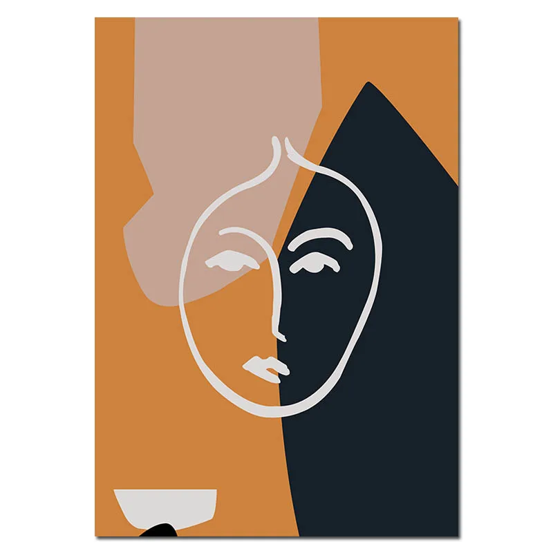 Геометрическое Искусство Холст плакат абстрактная женщина настенная живопись Печать минималистский скандинавские украшения картина скандинавский домашний декор - Цвет: Picture 3