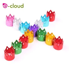 100 шт/партия металлические бусины для волос и дредлок Бусины Корона полые Дизайн регулируемые клипсы для волос застежка-кольцо трубка смешанные ювелирные изделия