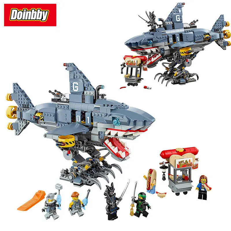 Ninja Movie Shark Mech Lloyd Save Nomis GARMADON Building Block Bricks Toys Kids Gifts Compatible Legoings Ninjagoes 929Pcs Ninja Movie Shark Mech Lloyd Save Nomis GARMADON Building Block Bricks Toys Kids Gifts Compatible Legoings Ninjagoes 929Pcs