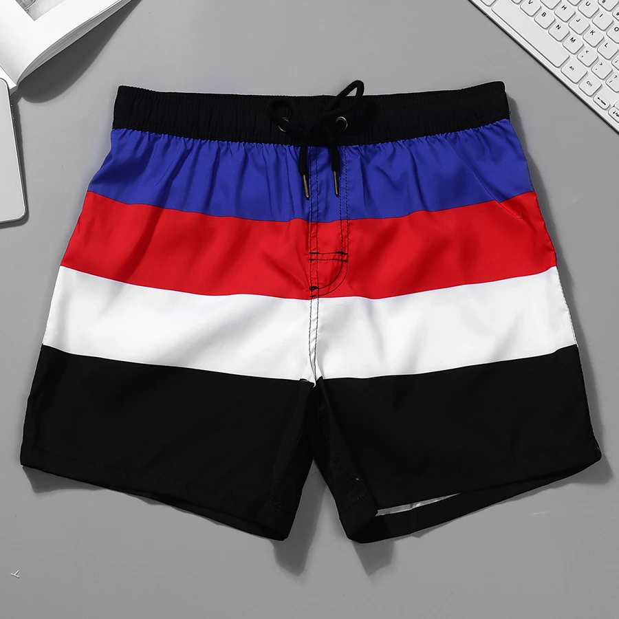 

Newest Men's Striped Board Shorts Beach Shorts Men Surfing Swimwear Male Swim Trunks Boardshorts Maldives Bathing Suit Men