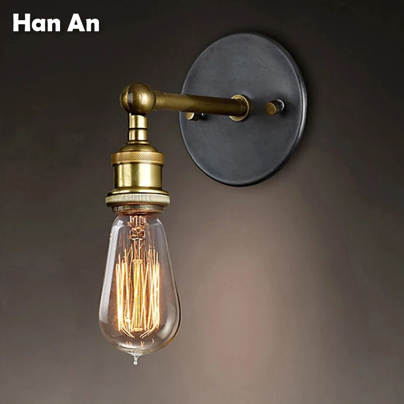 

Wall Light E27 Vintage Retro Wall Sconces E27 Lamp Countryside Wall Lamps Metal Wall Mirror Lamps Package with Edison Bulb