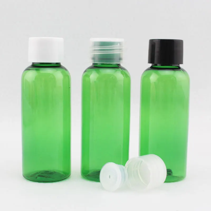

50 X 50ml Green PET Bottle Screw Lid ,Travel Container For Shampoo , Essence Oil , Flower Water ,Personal Care Cosmetic Bottle