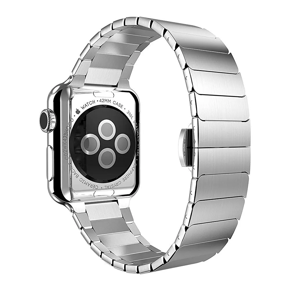 Роскошный ремешок для apple watch band apple watch 4 3 band iwatch 42 мм 38 мм 44 мм/40 мм браслет из нержавеющей стали correa Link