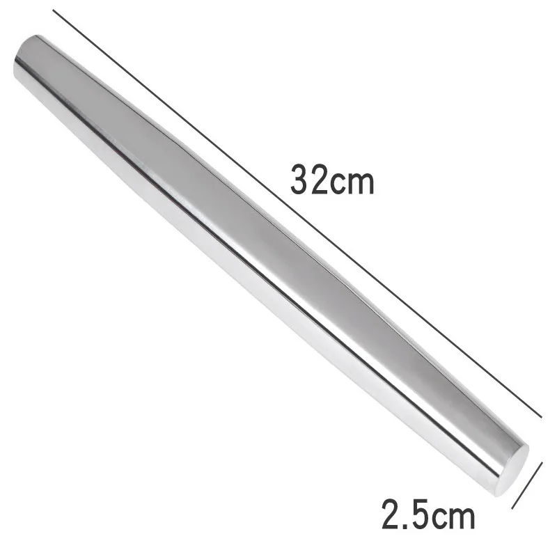 Шт. 1 шт. SUS 304 нержавеющая сталь Rolling булавки кухня давление поверхности бытовой клецки кожи поймать скалка для лапши выпечки инструменты
