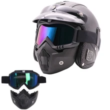 Hsanzeo Motorcycle Helmet Vintage Cruiser Chopper Cafe Racer Harley Helmets Motorbike Open Face PU Leather Helmet Casco Moto ldmet leather pu harley casco moto vintage motorcycle helmet capacetes de motociclista punk cafe racer open face camouflage