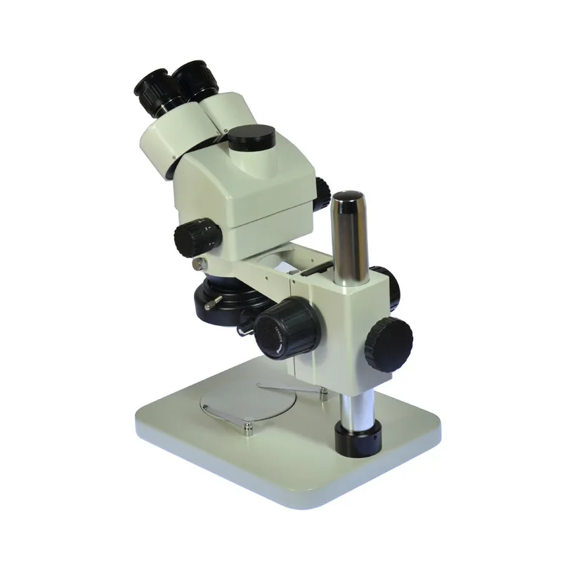 Инспекционный зум 7X-45X Тринокулярный Стерео микроскоп тринокулярный визуальный+ 56 светодиодный светильник+ окуляр WF10X20+ C адаптер для лабораторной PCB