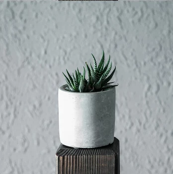 

Cement Flowerpot Succulent Planter Solid Geometry Style Concrete Floweplanter For Home & Garden SY160D