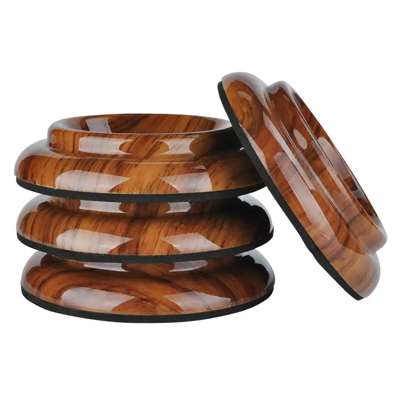 

4Pcs Upright Piano Caster Cups,Rosewood Color Piano Caster Piano Leg Floor Protectors with Non-Slip & Anti-Noise Foam for Hard
