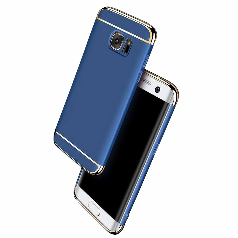 3 в 1 Гальваническая рамка матовая металлическая текстура Жесткий ПК задний Чехол