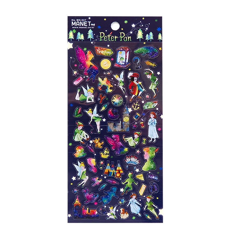 

PetterPan Alice PVC Sticker Decoration Diary Scrapbooking Label Sticker Kawaii Korean Stationaries Stickers