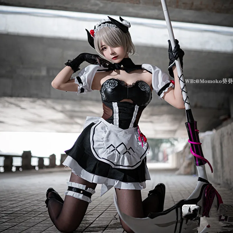 {Stock}Honkai Impact 3 Rita Rossweisse костюм для косплея Валькирия Черная роза платье горничной