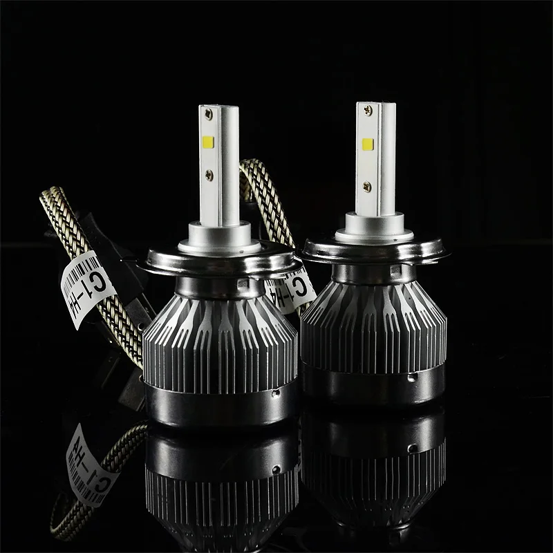 LED H4 автомобиля Фары для 60 Вт 6000lm/set автомобилей Лампочки H4/HB2 9004 9007 Привет/Lo луч