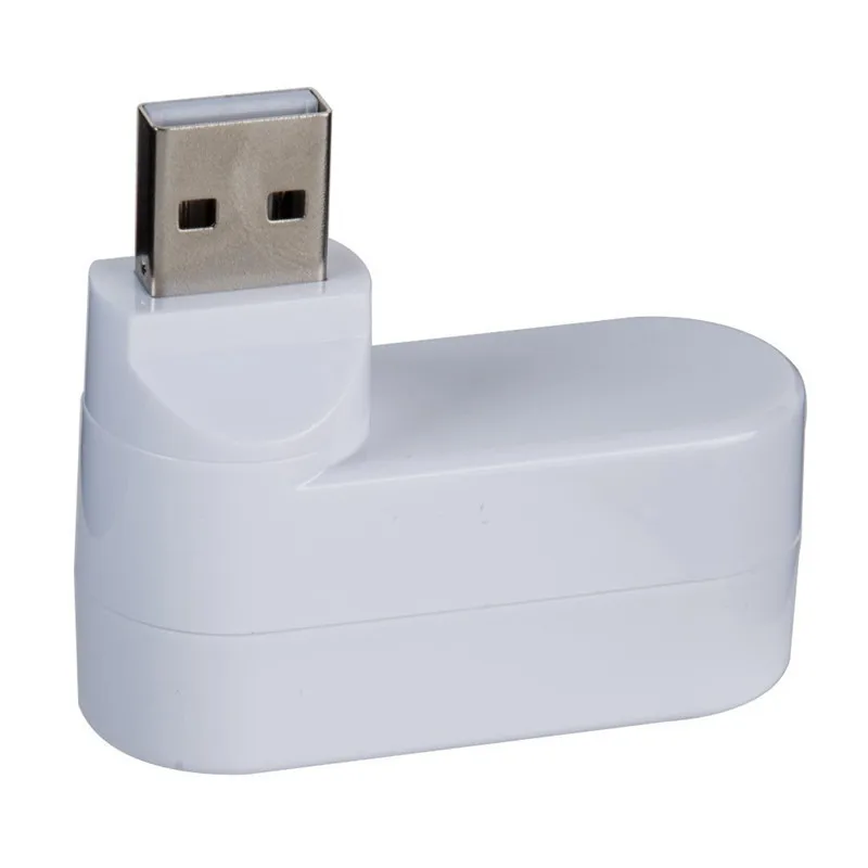 Новый USB 2,0 Штекер до 3 двойной USB гнездовой разъем разветвитель концентратор Мощность Шнур адаптер вращение функция USB разветвитель для ПК