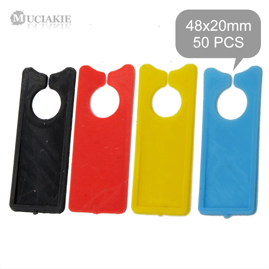 

50PCS 48*20mm Plant Markers Suspending Hang Labels Vegetables Seedlings Garden Tag Colorful Notice Plate for Bonsai