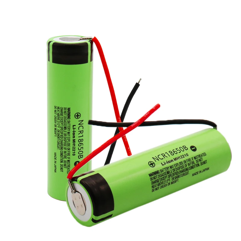 100% Новый оригинальный NCR18650BDIY + провод 3 7 v 3400 mah 18650 литиевая аккумуляторная