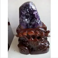 Кольцо настоящий природный грубый Уругвай кристалл аметиста geode камень/фэншуй декоративного камня/сырой стразами