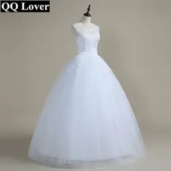 QQ Lover Новинка 2019 года на бретелях средства ухода за кожей шеи кружево свадебное платье принцессы Vestido De Noiva Свадебные платья