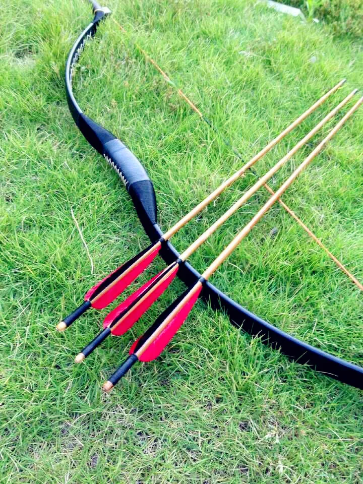Berburu Tradisional Recurve Busur Longbow 35 60Ibs Kulit Buatan Tangan + 3  Anak Panah|archery bow|recurve archery bowarrow arrows - AliExpress