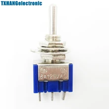 10PCS Mini 6A 125VAC SPDT MTS-102 3 Pin 2 Position On-on Toggle Switches Practic