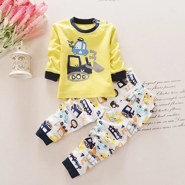 

Children Underwear Suit Cotton New Boy Autumn Winter Pajamas Baby Autumn Clothes Trousers Girls Home Clothes Long Sleeves