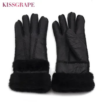 

Heavy Type Russian Women's Super Warm Gloves Real Leather Gloves Ladies Outdoor Winter Cycling Thicken Gloves Waterproof 2019