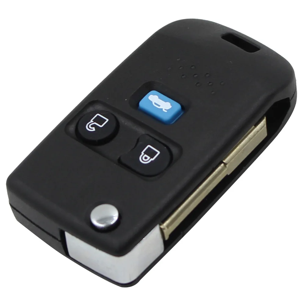 KEYYOU 3 кнопки дистанционного ключа ФОБ чехол складной чехол-книжка для Ford Transit MK6 подключения бродяга