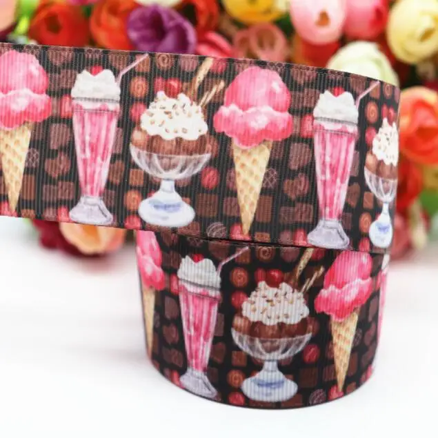 10 ярдов Grosgrain лента мороженое печатная лента 1," 38 мм пробки для бутылок DIY ремесла аксессуары ручной работы M19041301 - Цвет: 4
