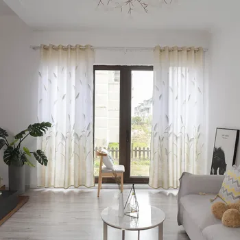 

1pc Reed Pattern Wood Curtain Modern Style Polyester Drape Panel Daylight Protection Smooth Curtain 270x100cm шторы