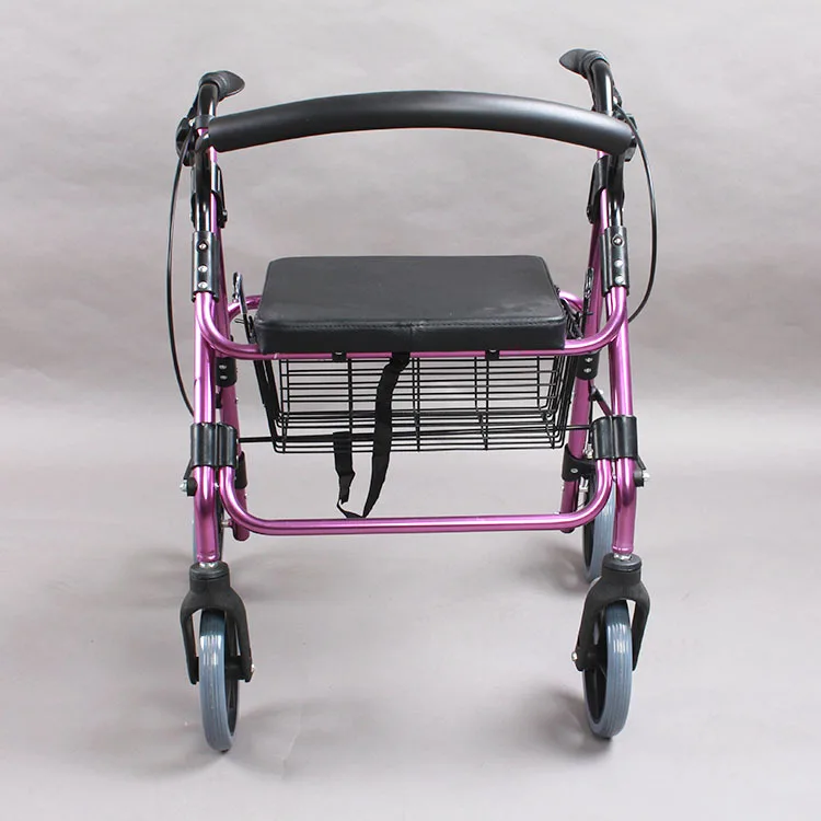 Новинка! Популярная Тележка для покупок Rollator четыре колеса с сиденьем и корзиной