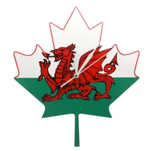 Флаг Wales настенные часы валлийский красный дракон на белом зеленом кленовом листе Y Ddraig Goch Великобритания часы