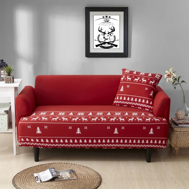 Buy Christmas Slip Resistant Sofa Slipcovers Flexible
