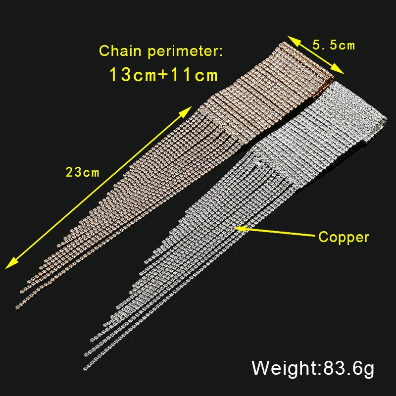 Tassel Rhinestone bracelet for women fashion 2018 Statement Wedding Bracelets charm woman luxury jewelry Wholesale