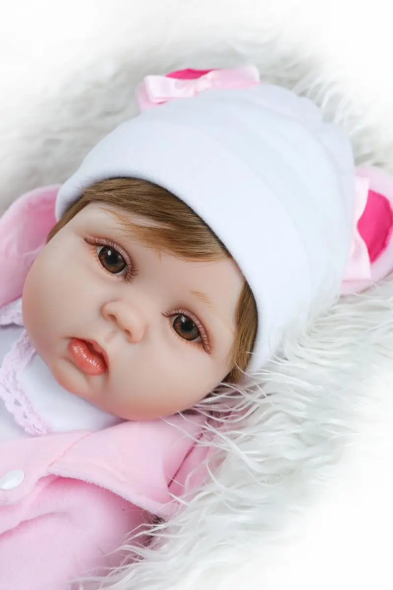 55 см Силиконовые bebes Reborn Baby Doll игрушки с мини-аксессуары в виде мишки сладкие Куклы принцессы прекрасный подарок на день рождения девочки paly игрушка