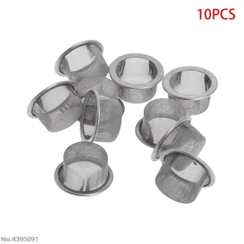 

10Pcs Tobacco Smoking Pipe Metal Filter Screen Steel Mesh Concave Bowl Style