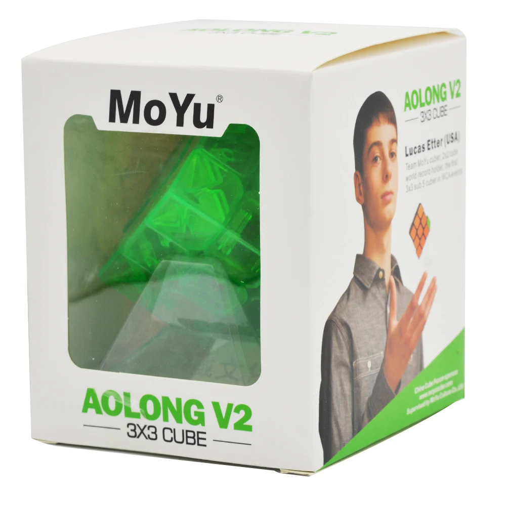 

Latest Moyu Aolong V2 Transprent Green Limited Version Magic Cube Plastic Puzzle Educational Toys Fidget Cube Drop Shipping