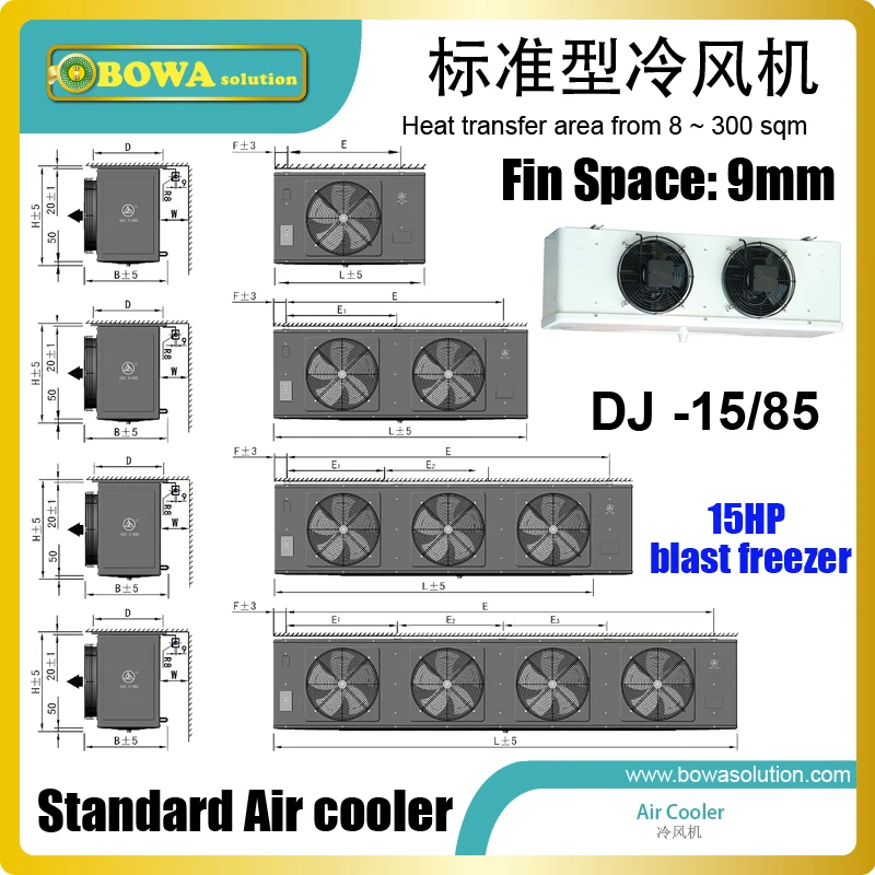 85 кв. м LBP воздушный охладитель соответствует 15HP конденсаторный блок с TEV и электрической коробкой, чтобы состоит из морозильного оборудования для холодильных камер