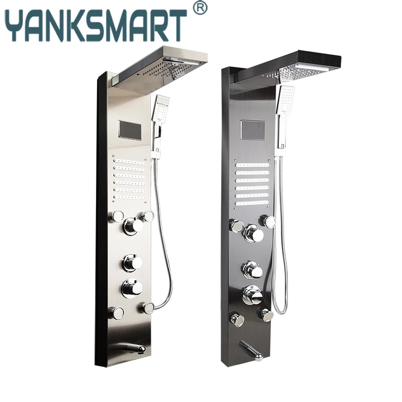 Светодиодный смеситель для ванны и душа YANKSMART с цифровым дисплеем температуры