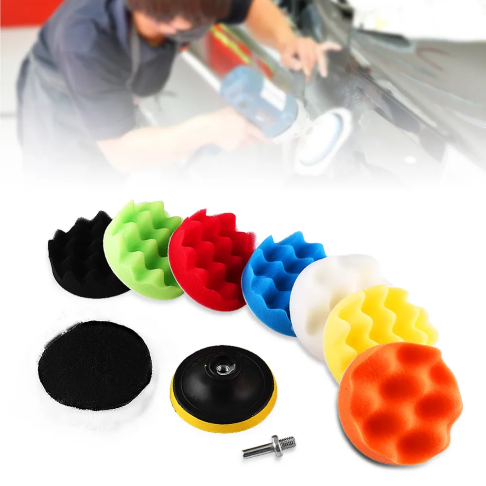 10Pcs Car Polishing Buffing Pads Sponge Polishing Buffing Waxing Pad