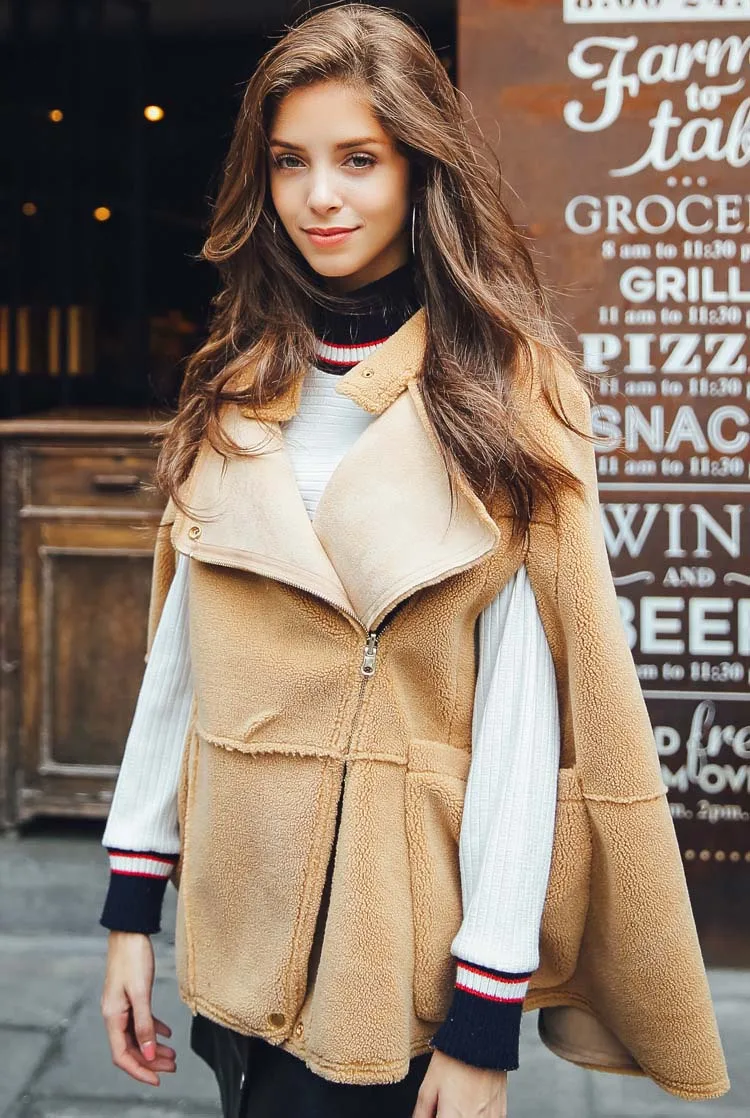 suede leather cape khaki 09