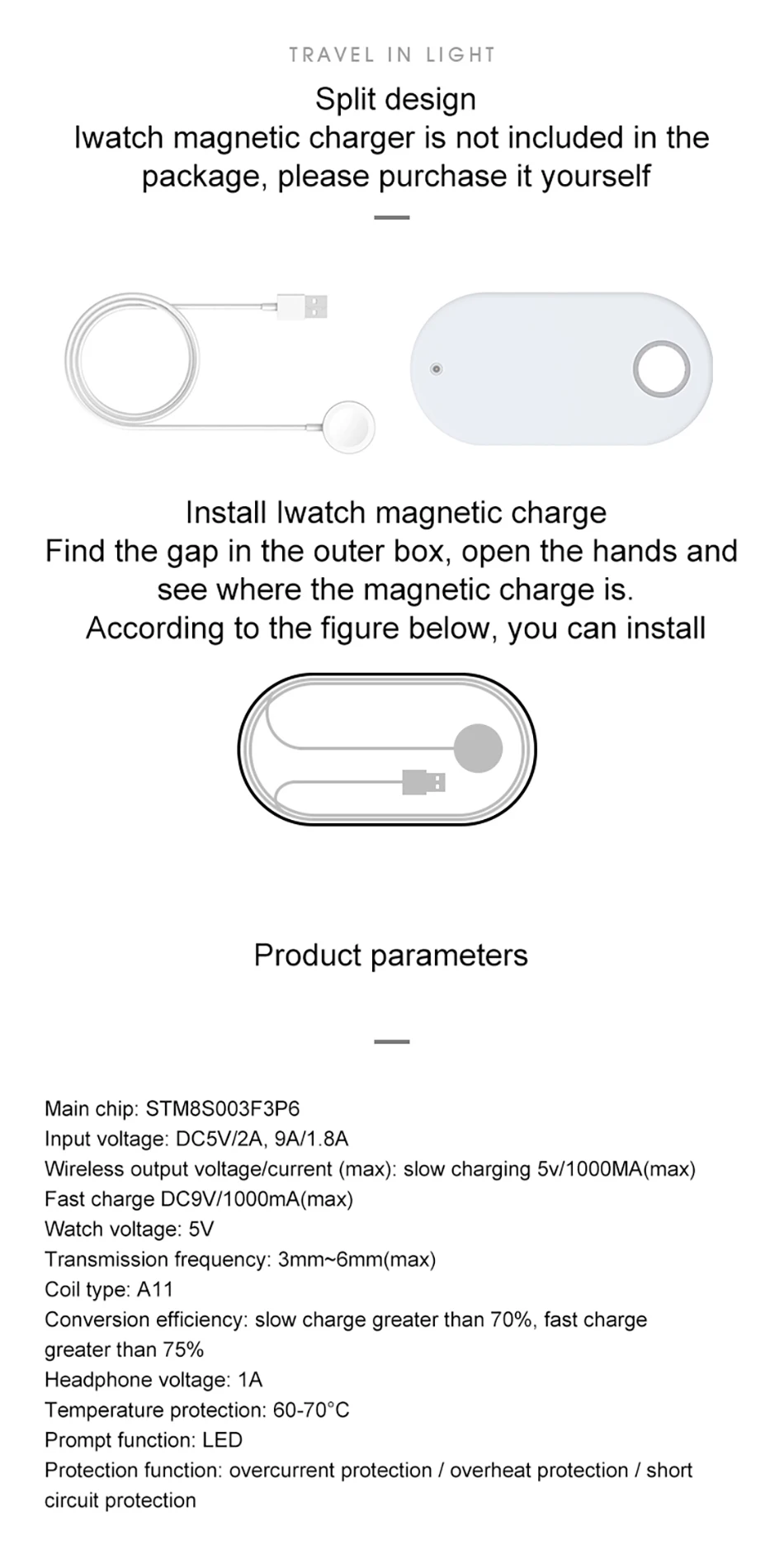 !ACCEZZ Qi Wireless Charger Fast Charging 3 in 1 For iPhone X XS Max 10W For Apple Watch Airpods USB Qi Charger Pad For Samsung (14)