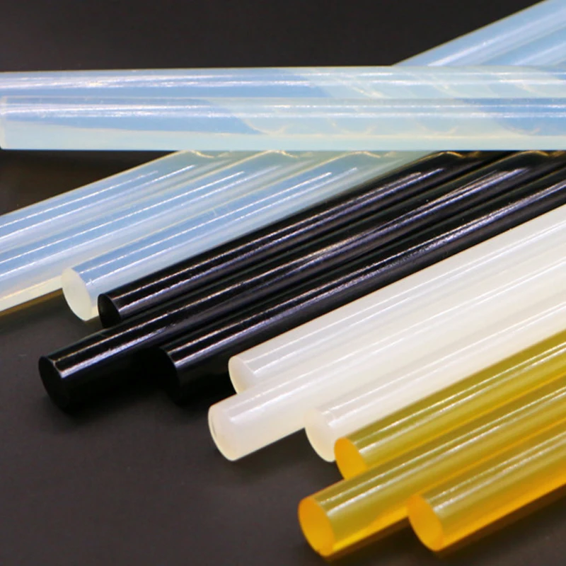 Kopen 20 Stks set 7mm 11mm * 250mm 270mm Smeltlijm Hot Melt Lijm Sticks voor Lijmpistool Hot Lijm Hoge Viscositeit Lijm Bar Zwart Geel