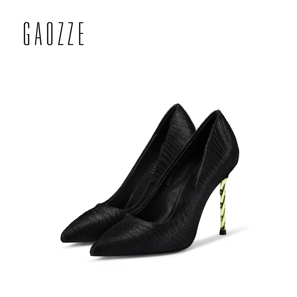 GAOZZE 2017 autumn new fashion shallow mouth high heels pump shoes