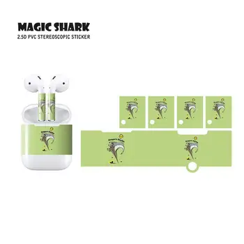 

Magic Shark Zombie Ghost Skin Film Skin Sticker Case Cover for Air Pods Apple AirPod Wireless Earphone