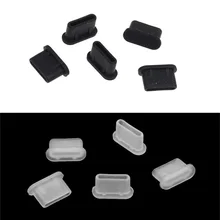 5pcs Dustproof Cover Cap Jack Charger Plug Type-C Port Anti-dust For Mobile Phone -Drop