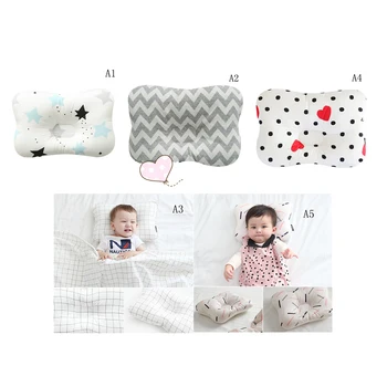 

Newborn Baby Breathable Pillow Prevent Anti Roll Flat Head Cushion Pillows